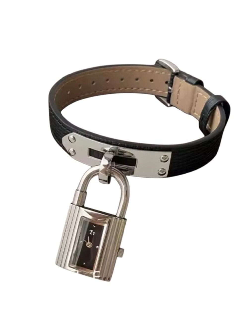 Luxury Kelly Style Padlock Wristwatch Bracelet in Gold Tone - Picture 8 of 8